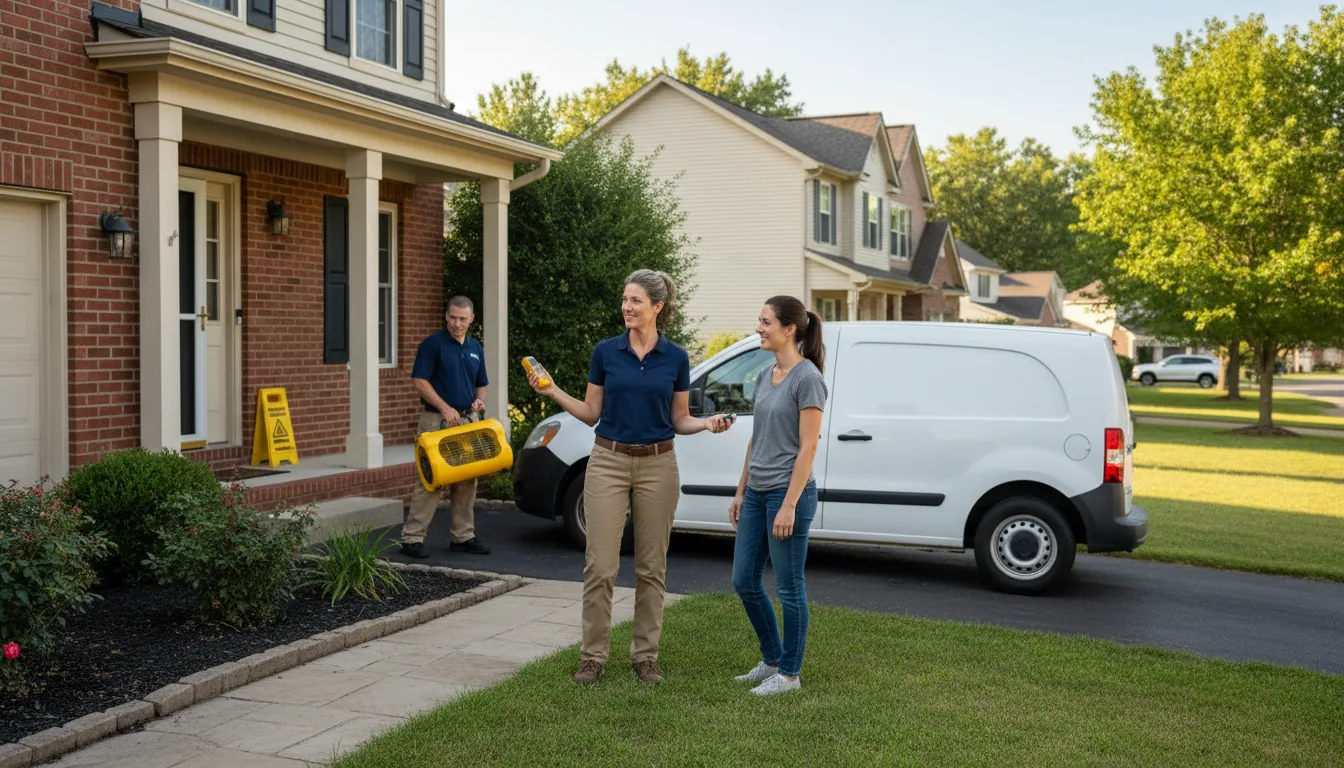 Residential water damage restoration in Austin, TX